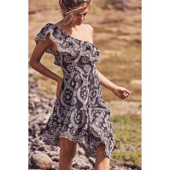 LoveShackFancy Dresses & Skirts - Love Shack Fancy Pamela One Shoulder Party Dress In Black